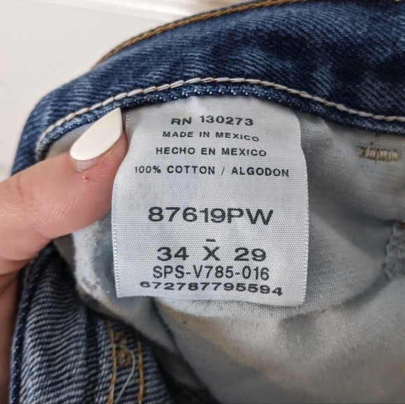 New Classic Fit 100% Cotton Medium Wash Men's Jeans from Rustler Size 34x29 - Picture 2 of 7